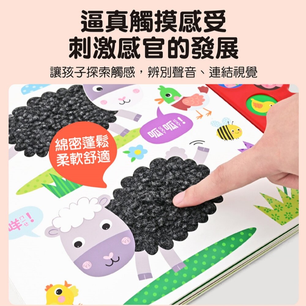 媽媽買 感官觸摸毛毛有聲書 風車圖書 動物有聲書 幼兒有聲書 觸摸書 有聲書 互動有聲書-圖片-3