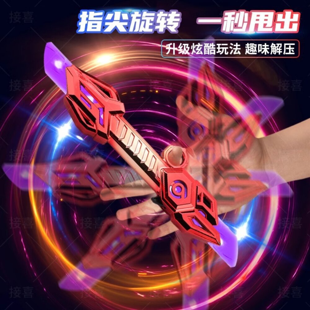 媽媽買 雷騰光劍 雙向出劍 光劍 兒童炫光光劍 玩具劍 LED發光劍 音效光劍 雙頭旋轉光劍 聲光特效-圖片-2