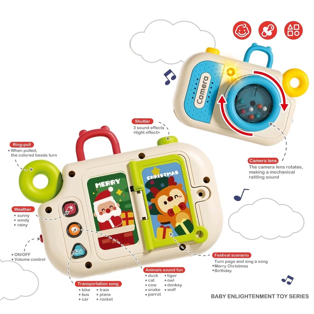 媽媽買 多功能聲光玩具 汽車鑰匙 收音機 遙控器 奶瓶 相機 燈光音效 學習認知 安撫陪伴 嬰幼兒早教-圖片-6