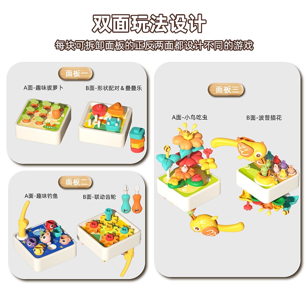 媽媽買 蒙氏忙碌立方體 N+1 豪華款 1-3歲精細動作訓練 感統啟蒙教具 寶寶專注力 台灣現貨-圖片-2