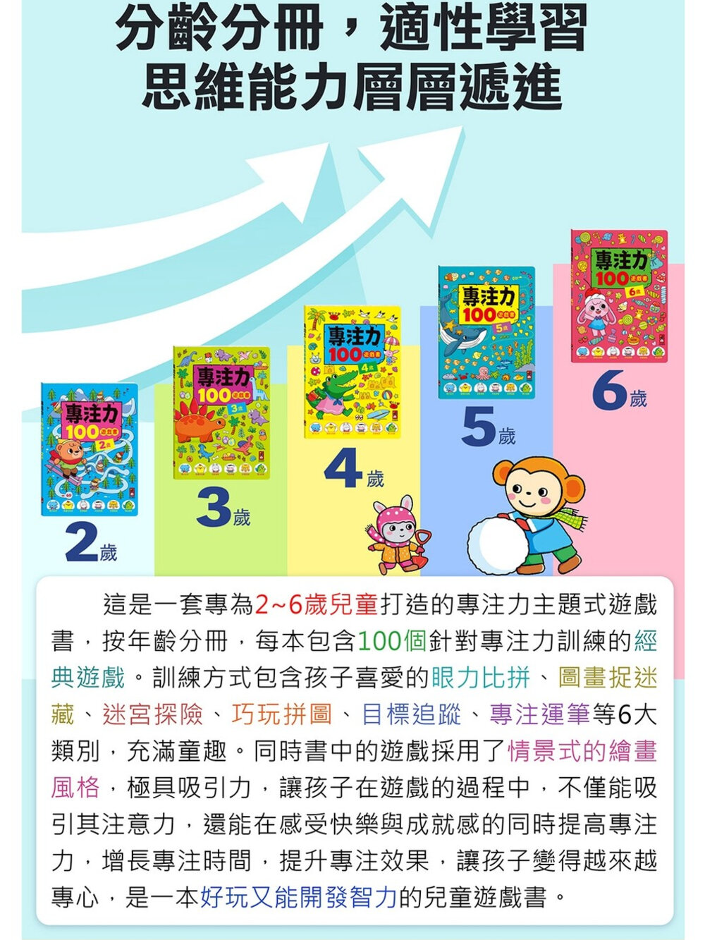 媽媽買 專注力100遊戲書 風車圖書 互動遊戲書 兒童專注力訓練 邏輯思維訓練 兒童專注遊戲-圖片-1