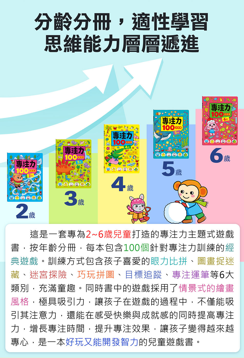 媽媽買 專注力100遊戲書 風車圖書 互動遊戲書 兒童專注力訓練 邏輯思維訓練 兒童專注遊戲-圖片-10