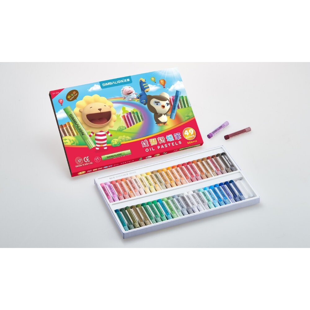 媽媽買 OP雄獅粉蠟筆 奶油獅 粉蠟筆 粉彩蠟筆 12色16色20色24色30色36色49色60色 兒童畫畫 美術勞作-圖片-2