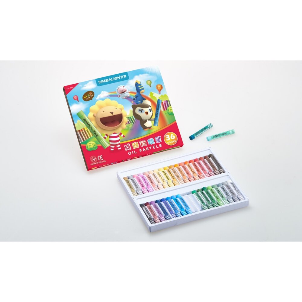媽媽買 OP雄獅粉蠟筆 奶油獅 粉蠟筆 粉彩蠟筆 12色16色20色24色30色36色49色60色 兒童畫畫 美術勞作-圖片-3