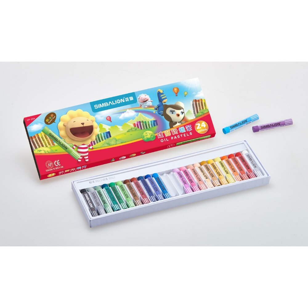 媽媽買 OP雄獅粉蠟筆 奶油獅 粉蠟筆 粉彩蠟筆 12色16色20色24色30色36色49色60色 兒童畫畫 美術勞作-圖片-5