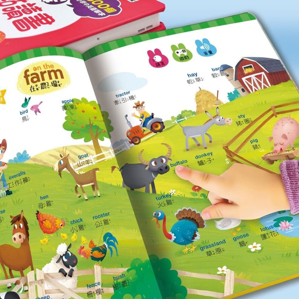 忍者兔有聲點讀書 手指按按學習書 中英台語單字 童話故事互動書 兒童語言啟蒙 找一找遊戲 有聲書-圖片-1