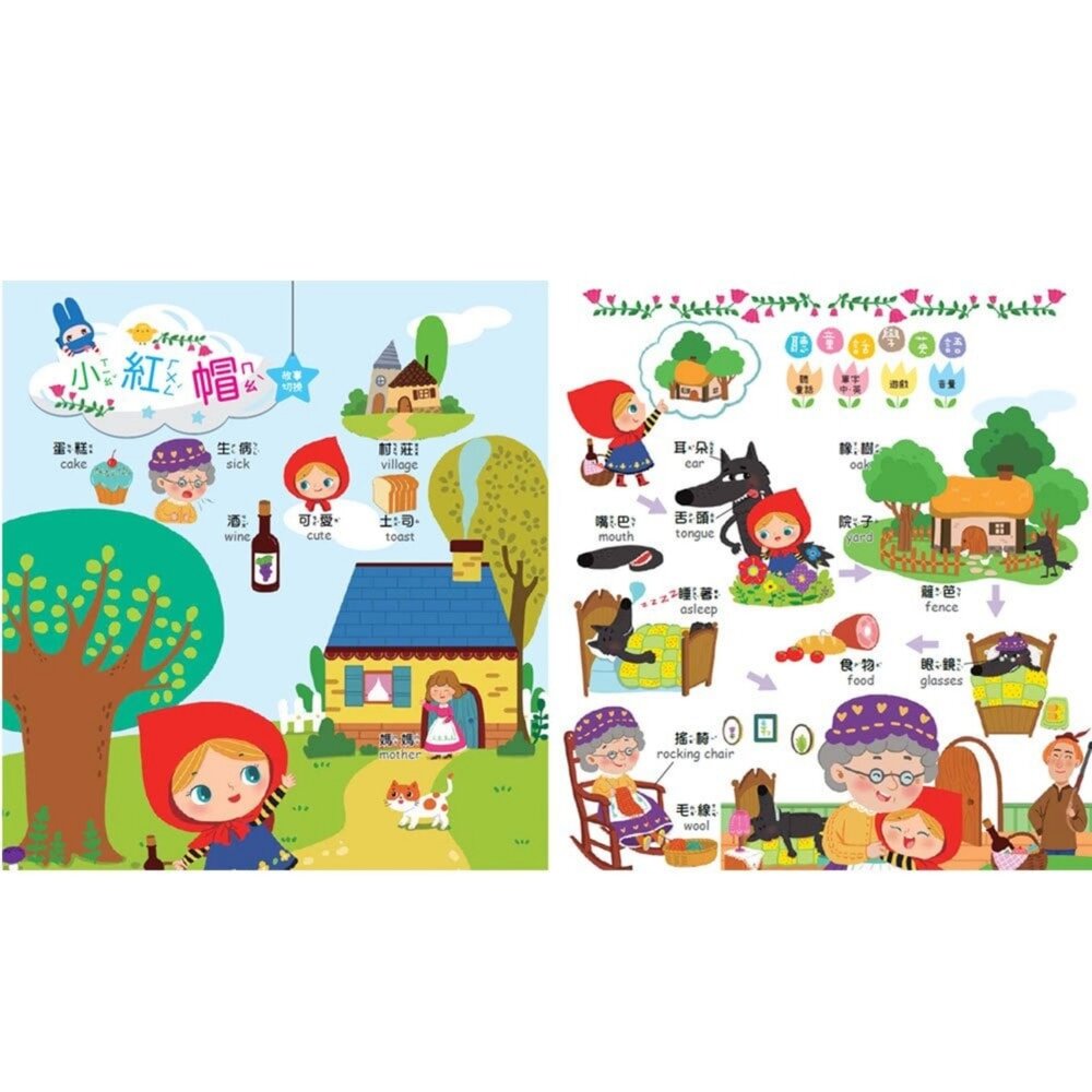 忍者兔有聲點讀書 手指按按學習書 中英台語單字 童話故事互動書 兒童語言啟蒙 找一找遊戲 有聲書-圖片-6