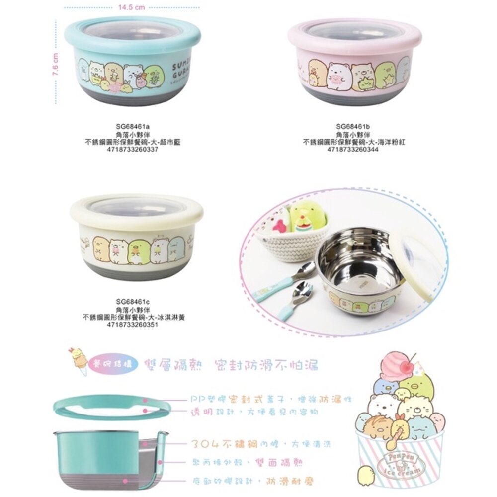 媽媽買 不鏽鋼防滑碗 兒童餐碗 史努比 角落 巧虎 佩佩豬 汪汪隊 KT 布丁狗 波力 安寶 POLI 迪士尼 貓福珊迪-圖片-3