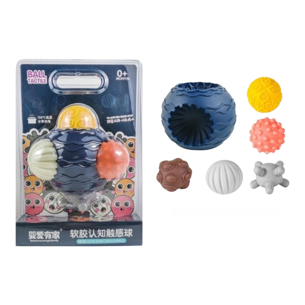 嬰兒觸覺球 寶寶手抓球 感統玩具 感知球 觸感球 軟膠球 按摩球 抓握玩具 感官刺激 嬰兒玩具-圖片-1