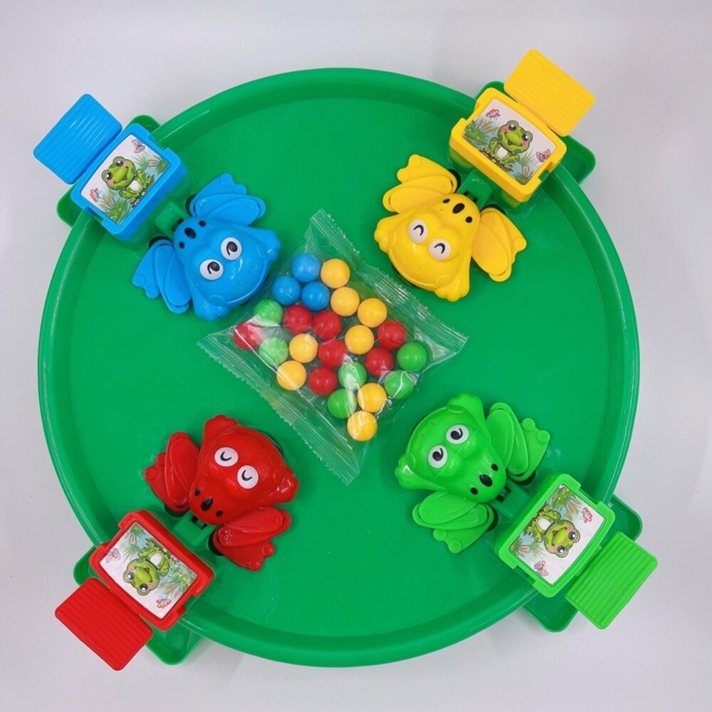 媽媽買 益智玩具 瘋狂青蛙 青蛙吃珠 青蛙搶珠遊戲(4人盤/24顆珠) 益智玩具 桌遊-圖片-2