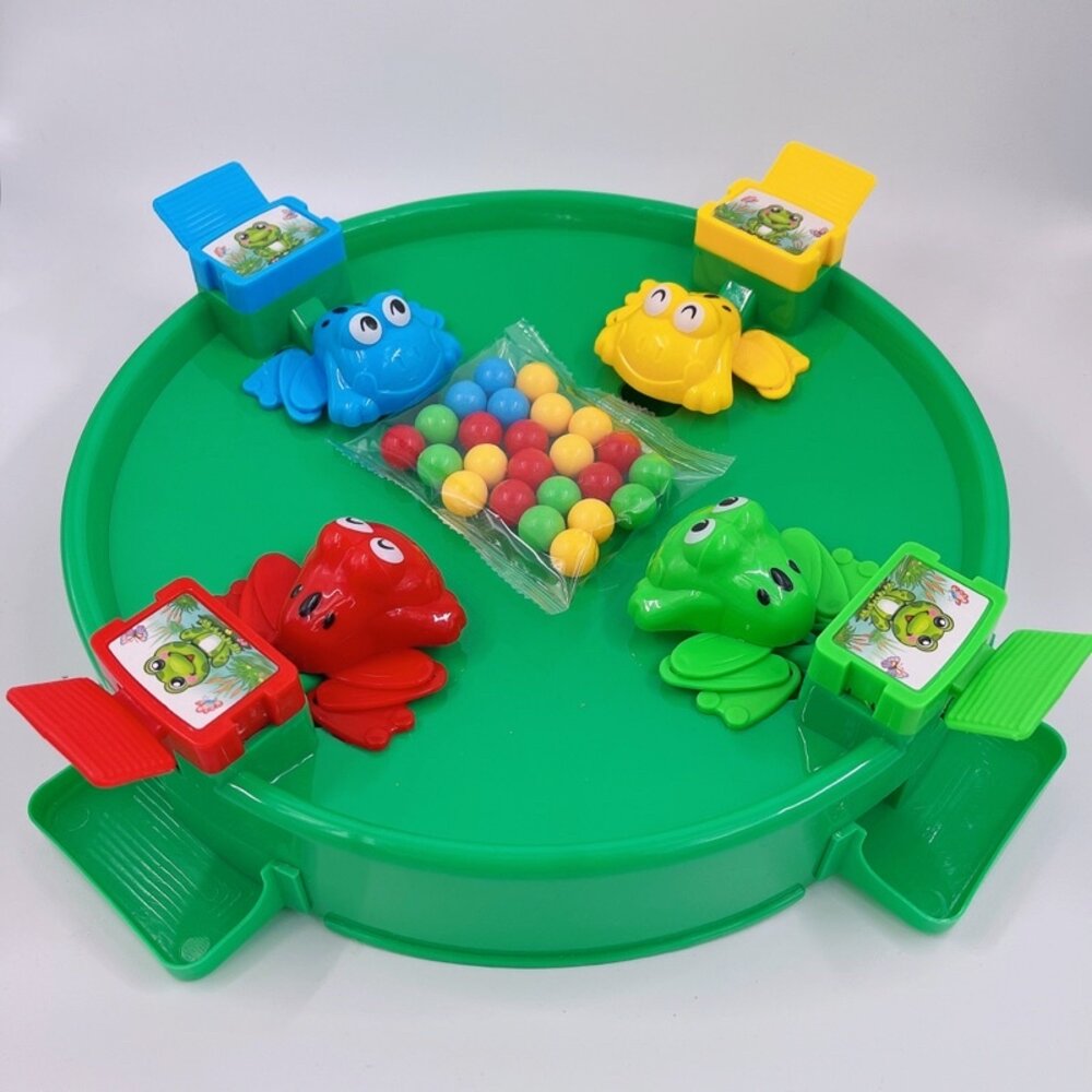 媽媽買 益智玩具 瘋狂青蛙 青蛙吃珠 青蛙搶珠遊戲(4人盤/24顆珠) 益智玩具 桌遊-圖片-3