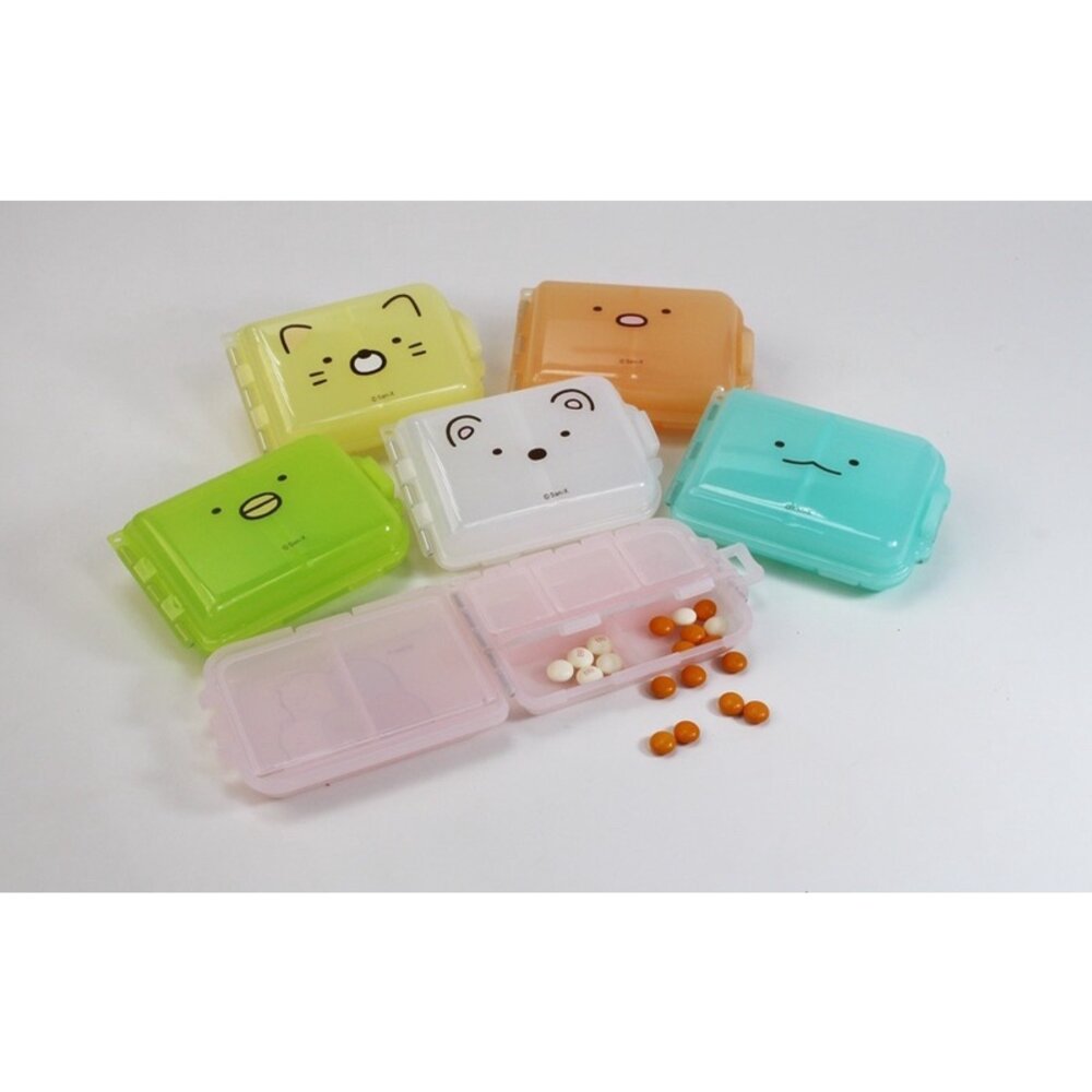 媽媽買 蠟筆小新 貓福珊迪 角落小夥伴 卡娜赫拉 角落生物 多功能萬用盒 藥盒 收納盒 (雙開蓋/七格)-圖片-1