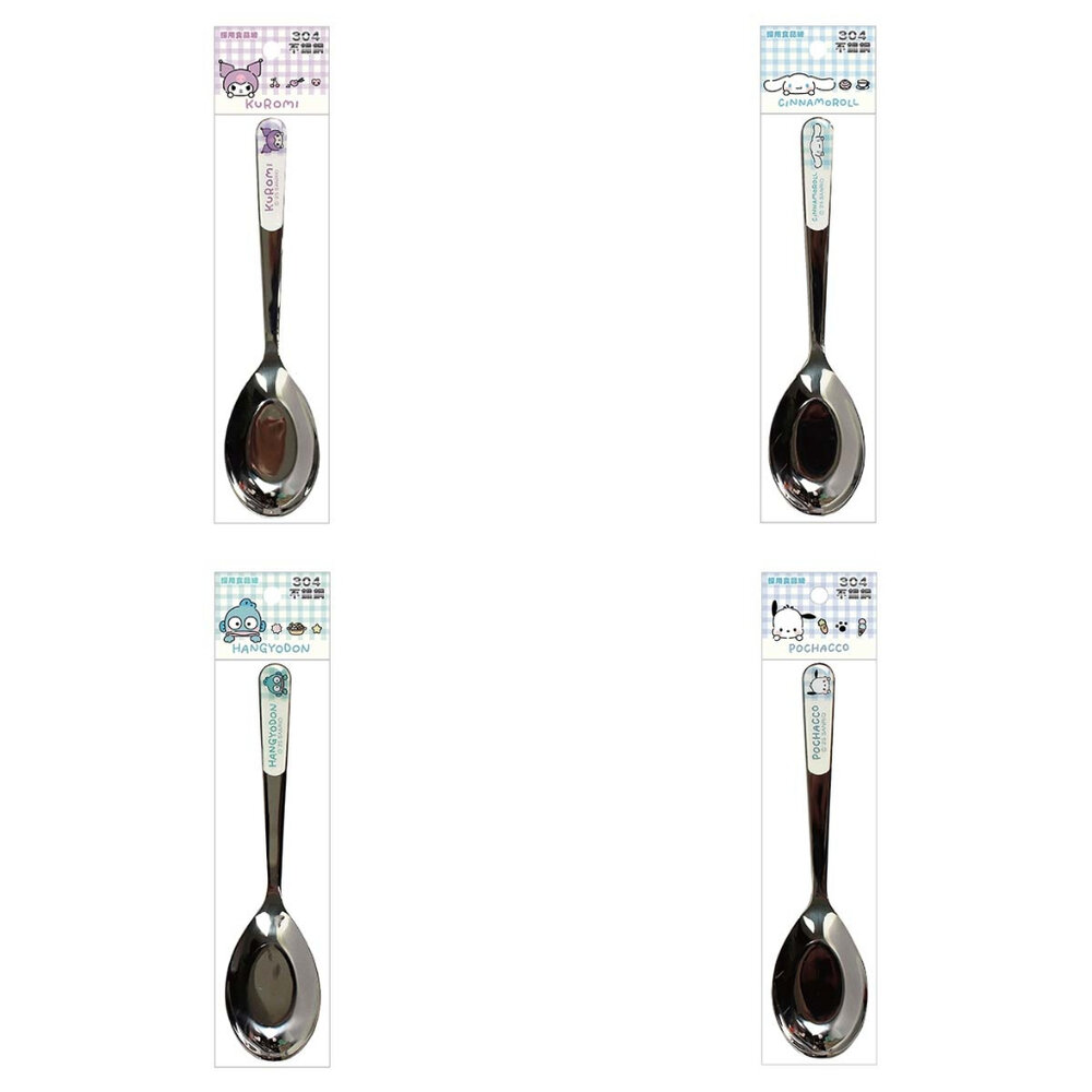 媽媽買 角落 麵包超人 佩佩豬 拉拉熊 KT 美樂蒂 布丁狗 蠟筆小新 迪士尼 卡娜赫拉 貓福 可愛不鏽鋼 湯匙 筷子-圖片-3