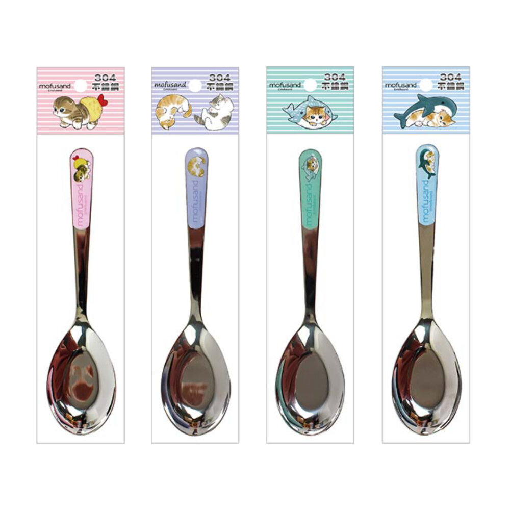 媽媽買 角落 麵包超人 佩佩豬 拉拉熊 KT 美樂蒂 布丁狗 蠟筆小新 迪士尼 卡娜赫拉 貓福 可愛不鏽鋼 湯匙 筷子-圖片-4