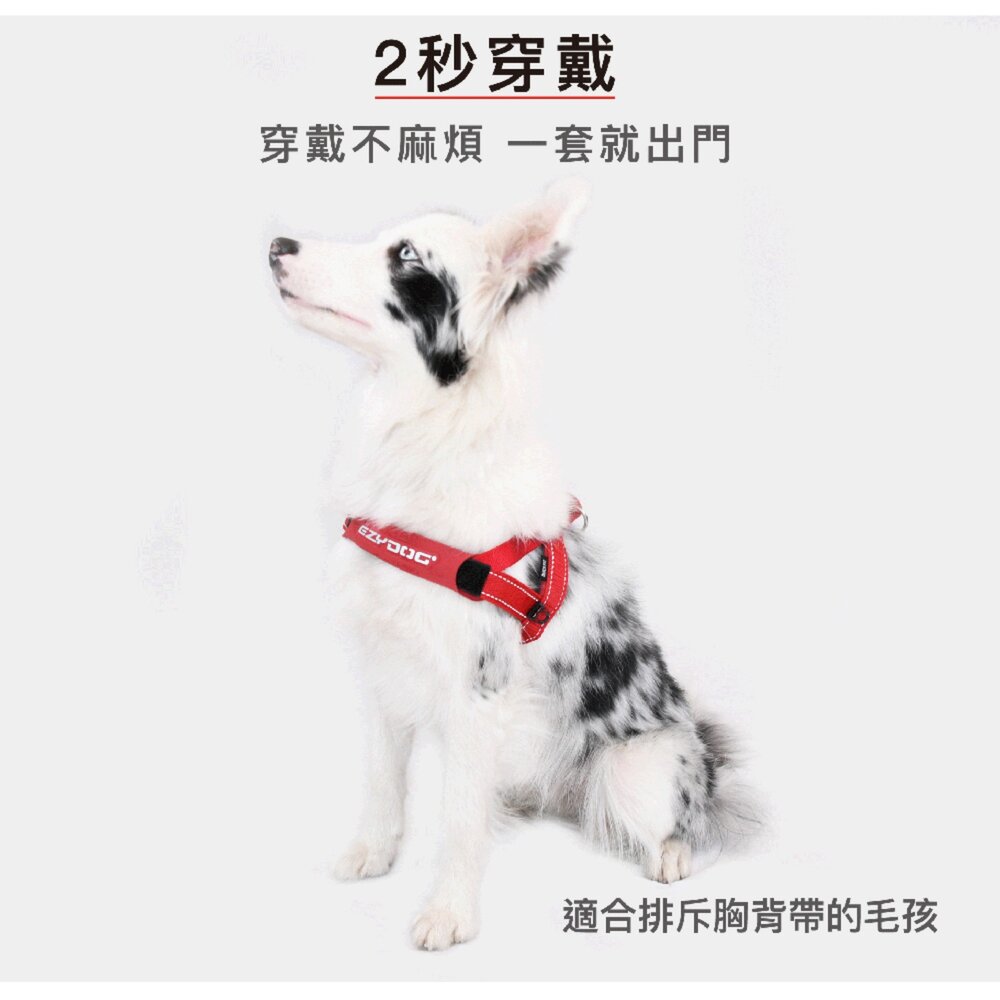 EZYDOG 澳洲 快套式胸背帶 寵物外出胸背帶 柔軟的佳績布製成 外出用品毛掌櫃寵物店-圖片-1