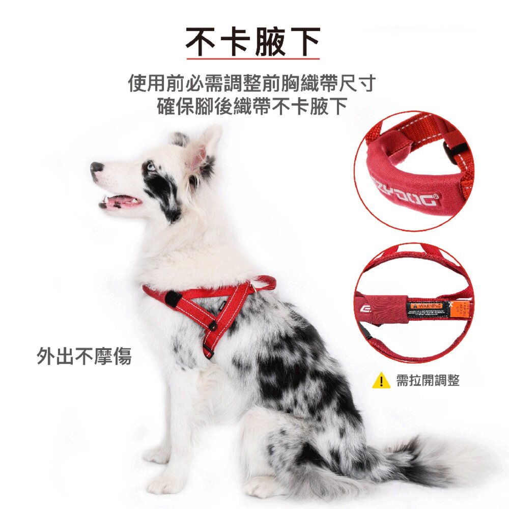 EZYDOG 澳洲 快套式胸背帶 寵物外出胸背帶 柔軟的佳績布製成 外出用品毛掌櫃寵物店-圖片-2
