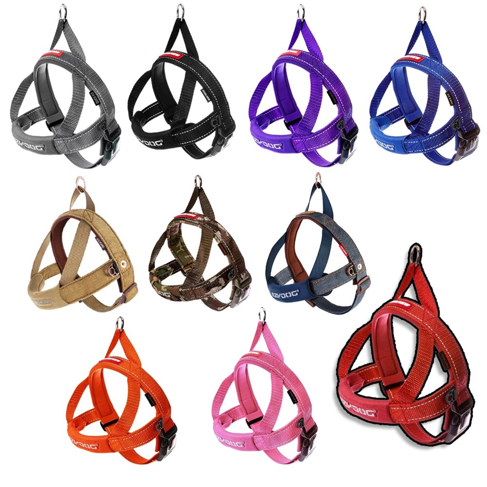 10139599211-EZYDOG 澳洲 快套式胸背帶 寵物外出胸背帶 柔軟的佳績布製成 外出用品毛掌櫃寵物店
