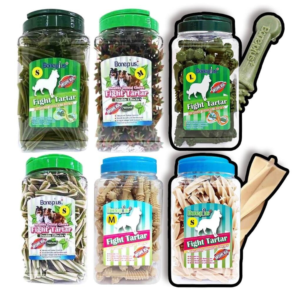 買1送2贈品 Boneplus 魔法村 潔牙骨 桶裝 耐咬棒 磨牙 狗 狗狗潔牙骨 狗零食毛掌櫃寵物店 封面照片