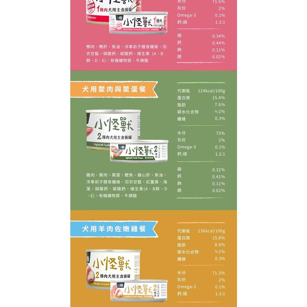 怪獸部落 犬族主食罐 狗主食 1種肉 2種肉 寶寶罐 機能罐 佛跳牆 副食館 鮮肉煲 狗主食罐 狗罐頭毛掌櫃寵物店-圖片-7