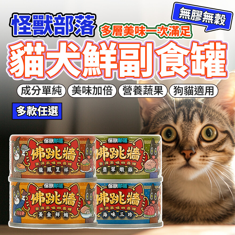 11176574840-（犬貓副食湯罐）怪獸部落 LitoMon 佛跳牆 無膠鮮肉煲 點心罐 湯罐 副食罐 貓罐頭 狗罐頭毛掌櫃寵物店