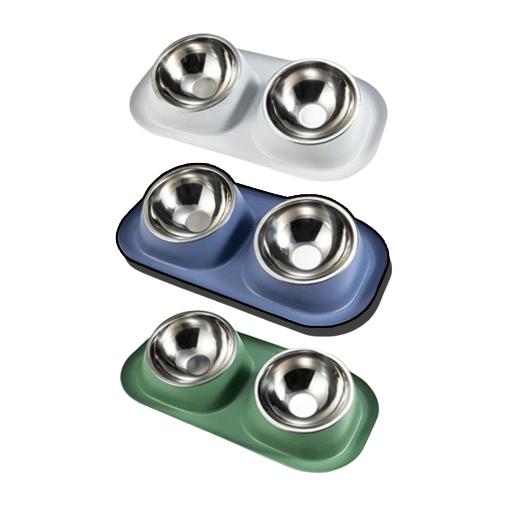 11498627984-不鏽鋼防蟻雙碗 防蟻碗 防溢碗 寵物碗 狗碗 不銹鋼碗 寵物碗 居家用品毛掌櫃寵物店