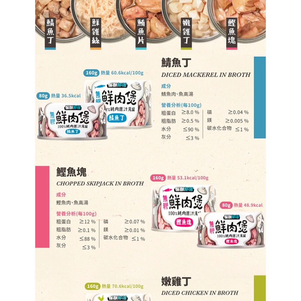 怪獸部落 貓主食罐 貓族 鮮肉煲 佛跳牆 寶寶罐 開胃慕斯 罐犬貓湯罐 幼貓幼犬 副食罐 貓罐頭 綜合毛掌櫃寵物店-圖片-16