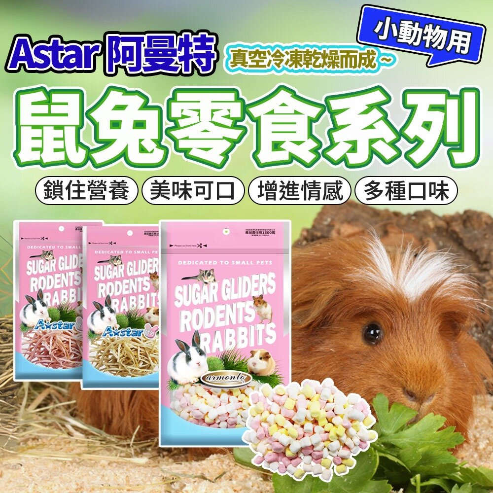 14966702994-Armonto 魔法村 鼠兔 鼠用無調味零食 鱈魚細絲 棉花糖 小魚乾 老鼠 兔子 小寵零食 小動物零食毛掌櫃寵物店
