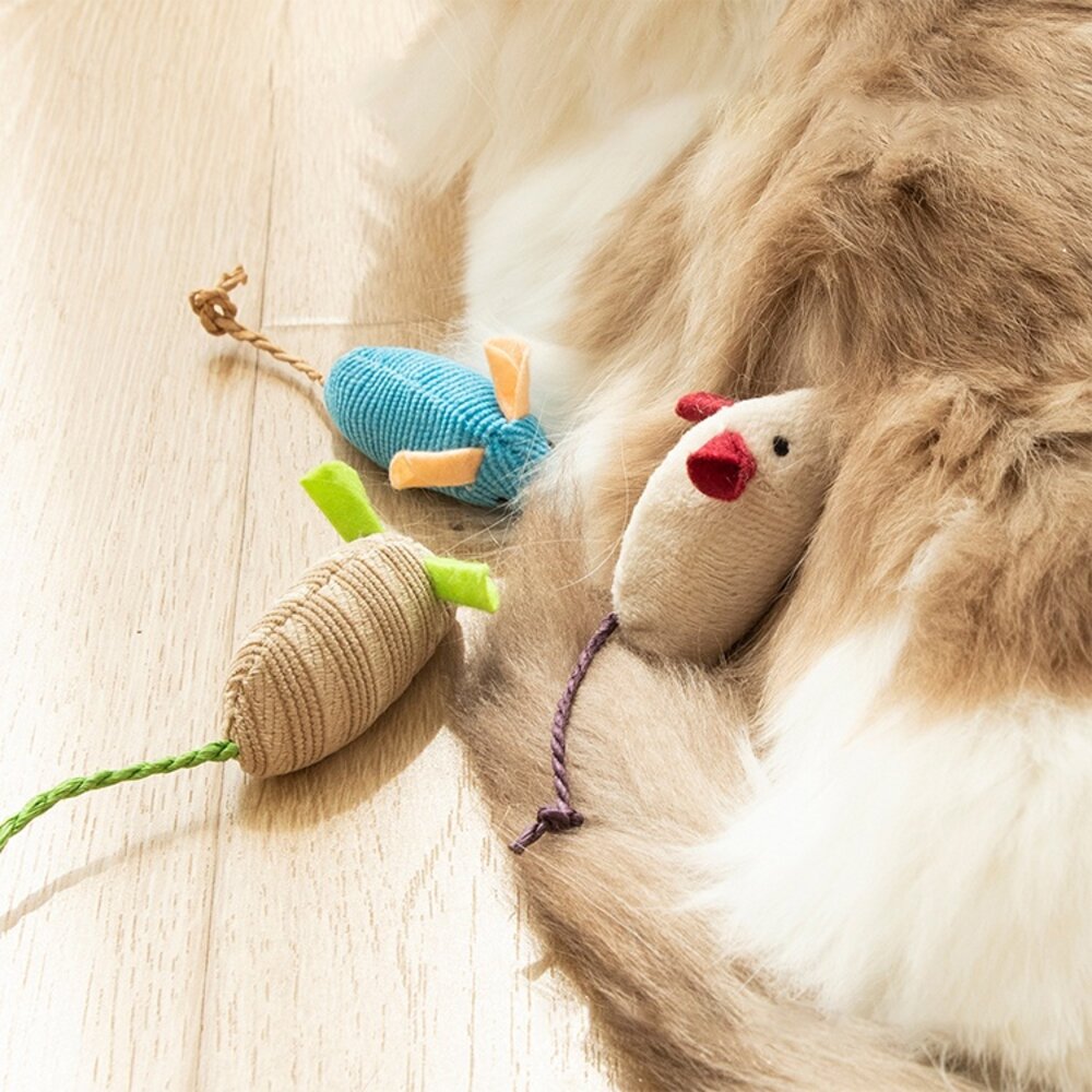 貓咪啃咬玩具 仿真小老鼠 貓草玩具 老鼠 貓玩具毛掌櫃寵物店-圖片-1