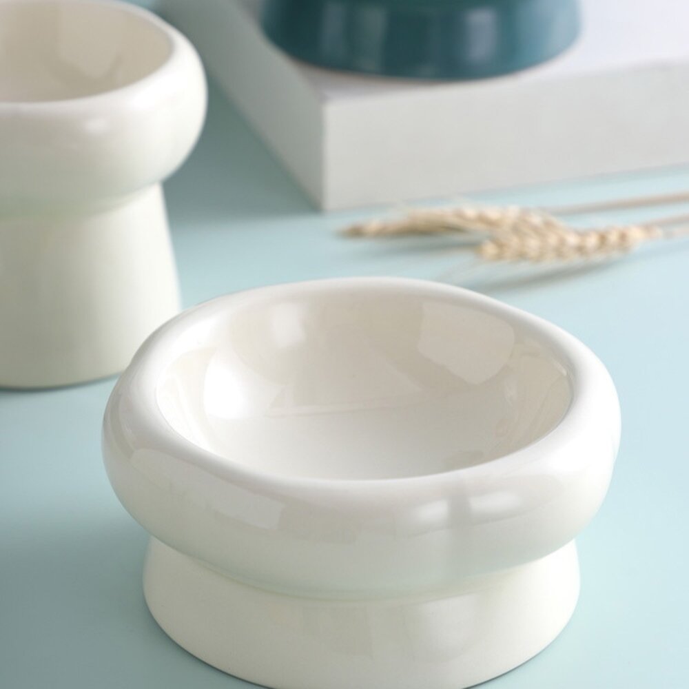 BOWL 花瓣陶瓷寵物碗 狗碗 貓碗 陶瓷碗 寵物碗 碗毛掌櫃寵物店-圖片-2