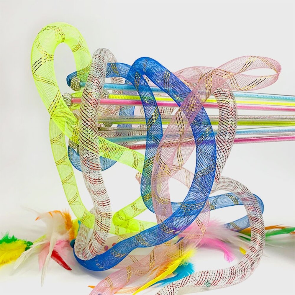 多款趣味逗貓棒 彈力網逗貓棒 鈴鐺 貓釣竿 貓玩具毛掌櫃寵物店-圖片-1