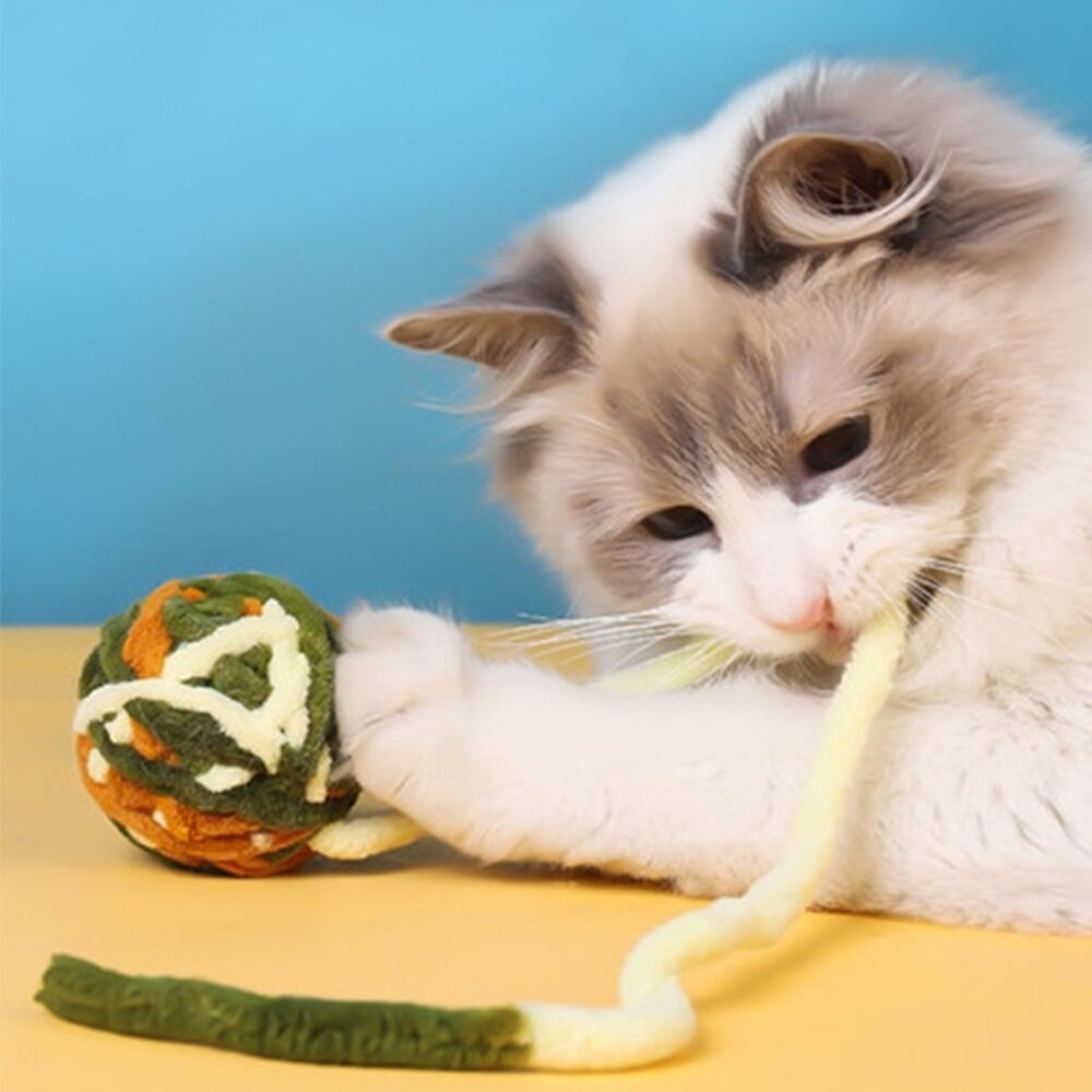 19513772629-自嗨解悶毛線球 絨毛球 鈴鐺球 毛線 逗貓玩具 球 毛球 貓玩具毛掌櫃寵物店