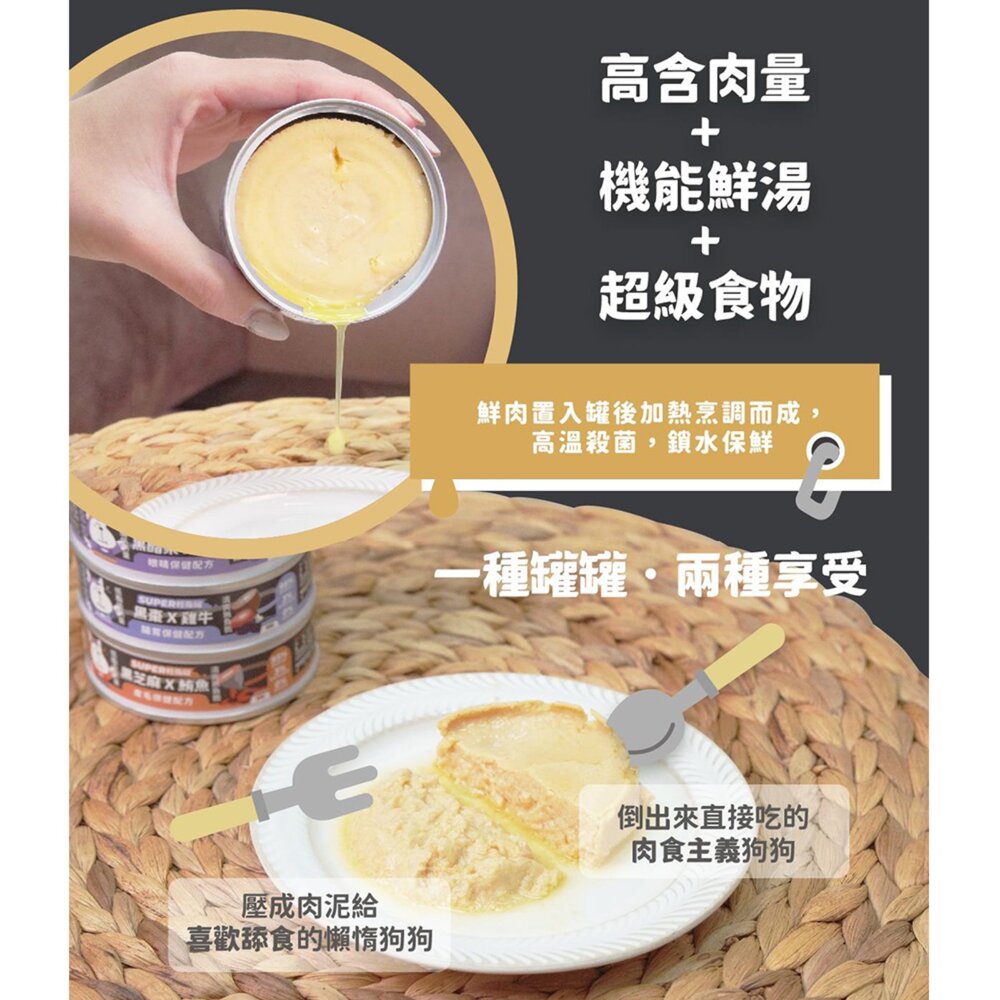 nu4PET 陪心寵糧 Super小黑輕脂犬罐 低脂罐 狗狗 狗罐頭毛掌櫃寵物店-圖片-5