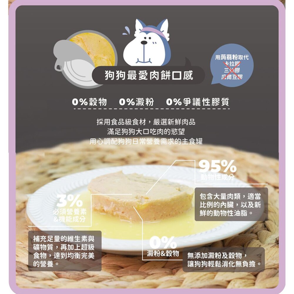 nu4PET 陪心寵糧 Super小黑輕脂犬罐 低脂罐 狗狗 狗罐頭毛掌櫃寵物店-圖片-6