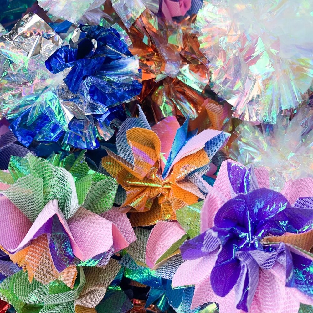 21110456173-亮彩花瓣響紙球 貓玩具 玩具球 響紙球 逗貓玩具 彩球 貓咪玩具 貓玩具球 貓玩具毛掌櫃寵物店