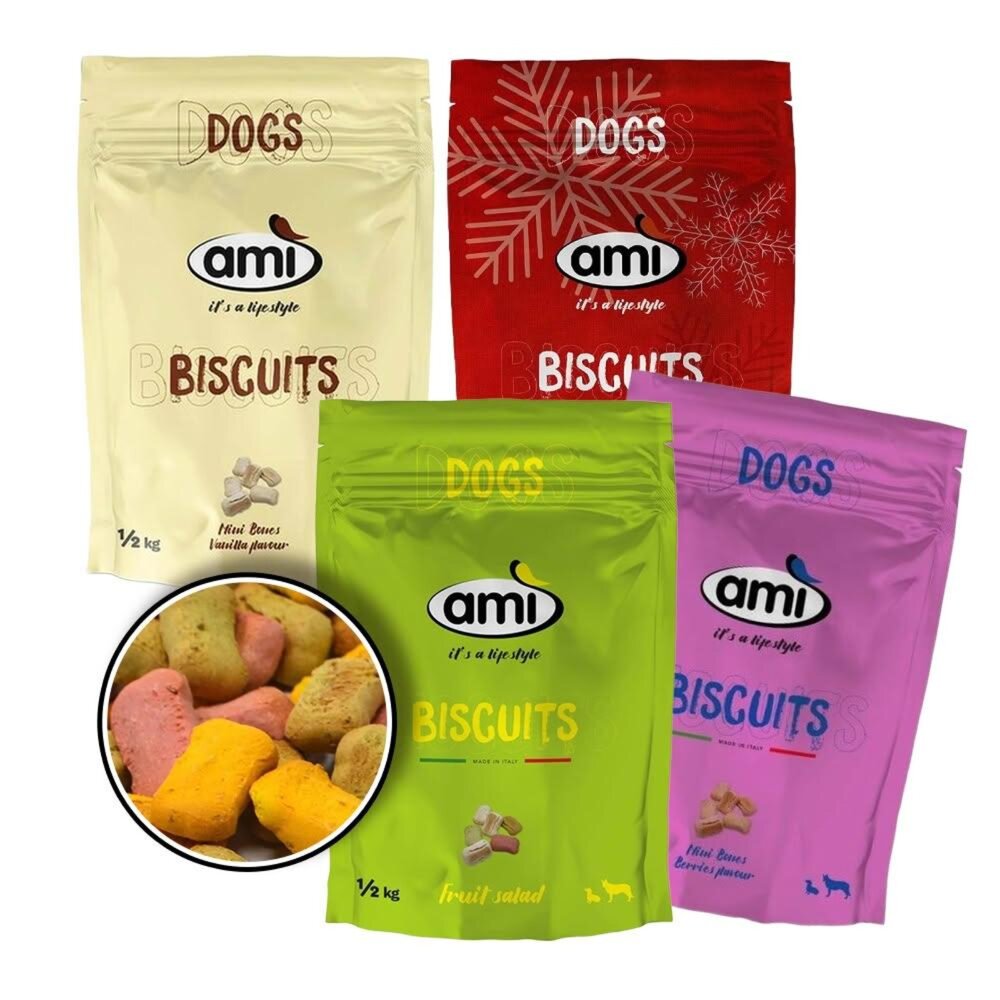 AMI 阿米狗 純素餅乾 香草 莓果 蘋果肉桂 寵物 蔬食餅乾 素食 有機 狗零食毛掌櫃寵物店-圖片-4
