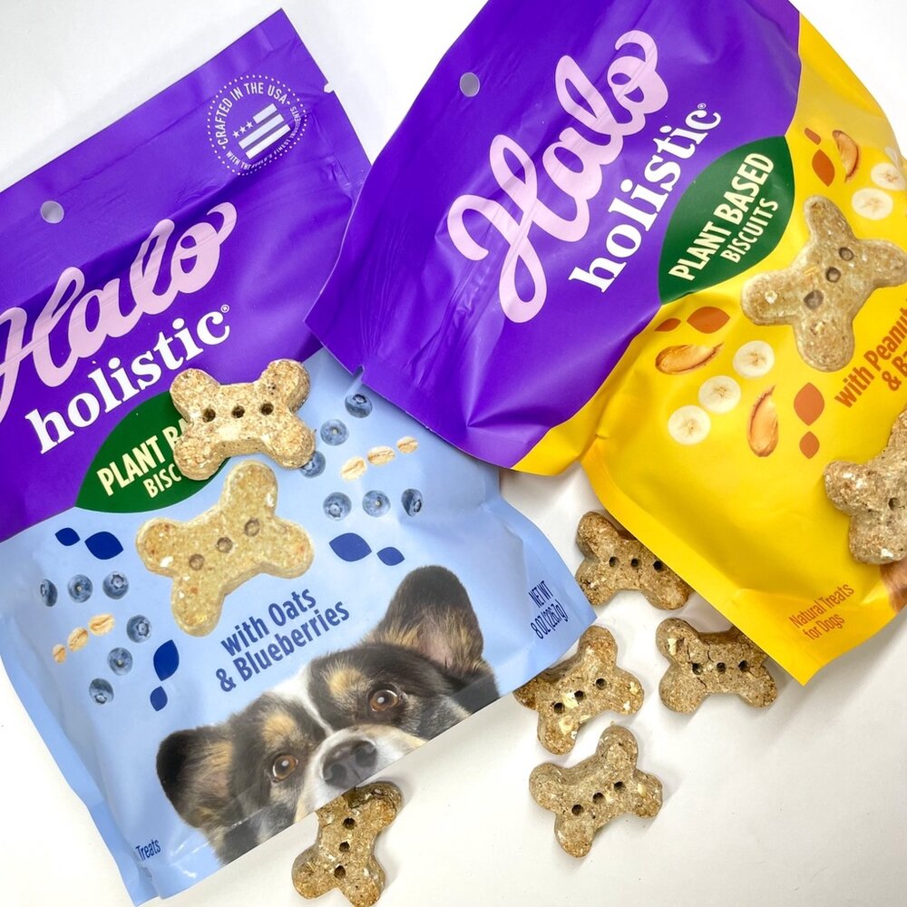 22985228231-HALO 嘿囉 低敏舒膚 狗狗餅乾 香蕉 藍莓 南瓜 蔬食 素食 餅乾 狗零食毛掌櫃寵物店