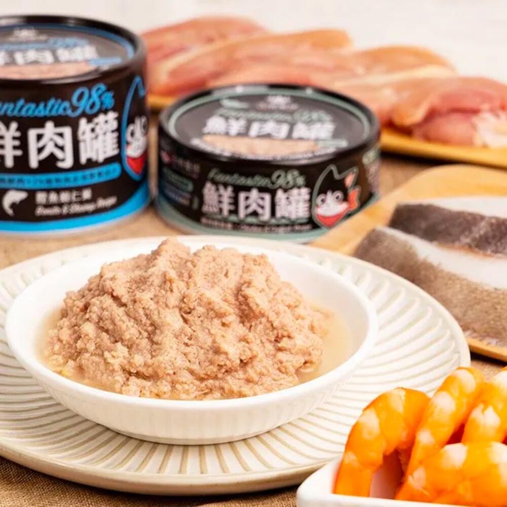 汪喵星球 FANTASTIC 98% 鮮肉無膠主食貓罐 貓咪罐頭 主食罐 貓罐頭毛掌櫃寵物店-圖片-2
