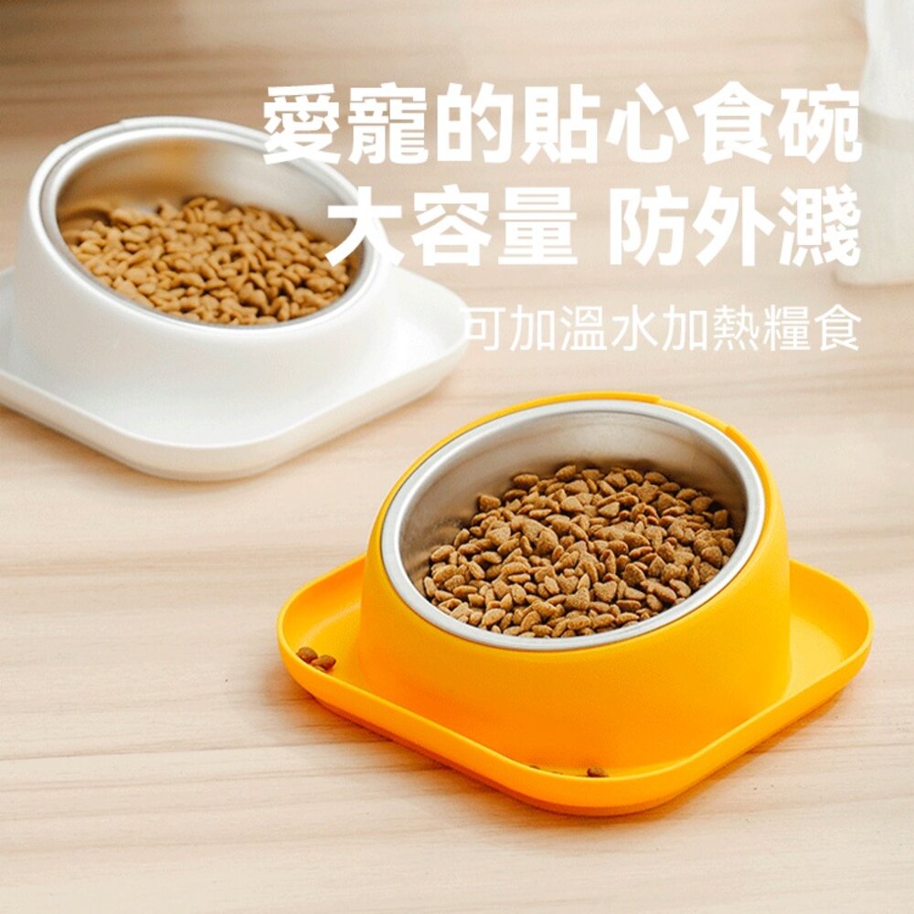 PETBOWL 斜口防蟻單盆 防蟻碗 防翻碗 不銹鋼寵物碗 碗 貓碗 狗碗 不鏽鋼碗 寵物碗毛掌櫃寵物店-圖片-1