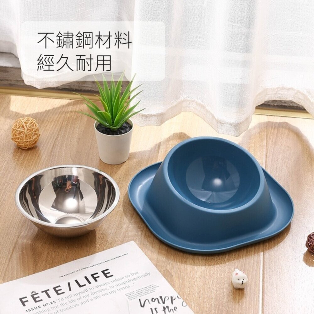 HYC不鏽鋼防蟻傾斜 單碗 傾斜寵物碗 寵物食具 不鏽鋼單碗 彩色單碗 貓狗 健康水碗毛掌櫃寵物店-圖片-2