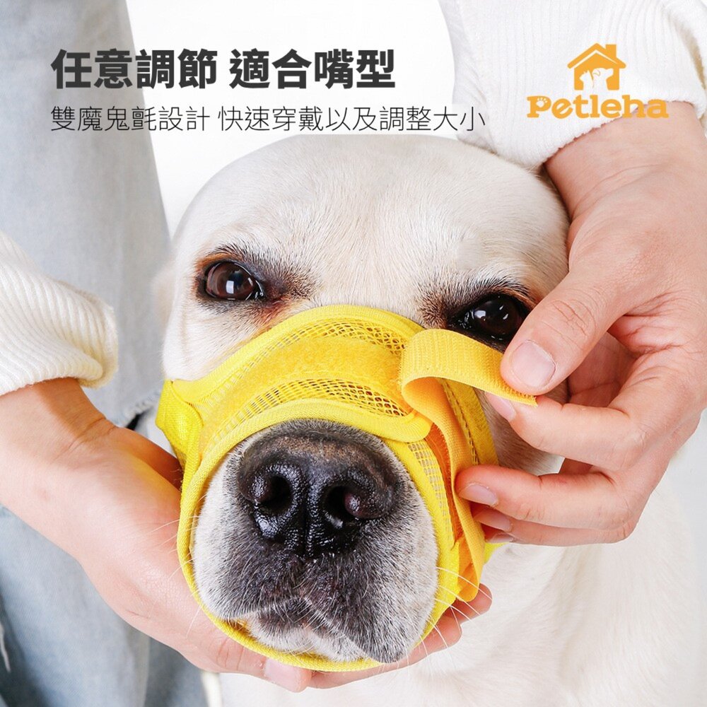 Petleha 寵物透氣嘴套 透氣嘴套 狗狗嘴罩 狗嘴套 可調節口罩 寵物口罩 寵物嘴套 網狀嘴套 狗狗嘴套毛掌櫃寵物店-圖片-1