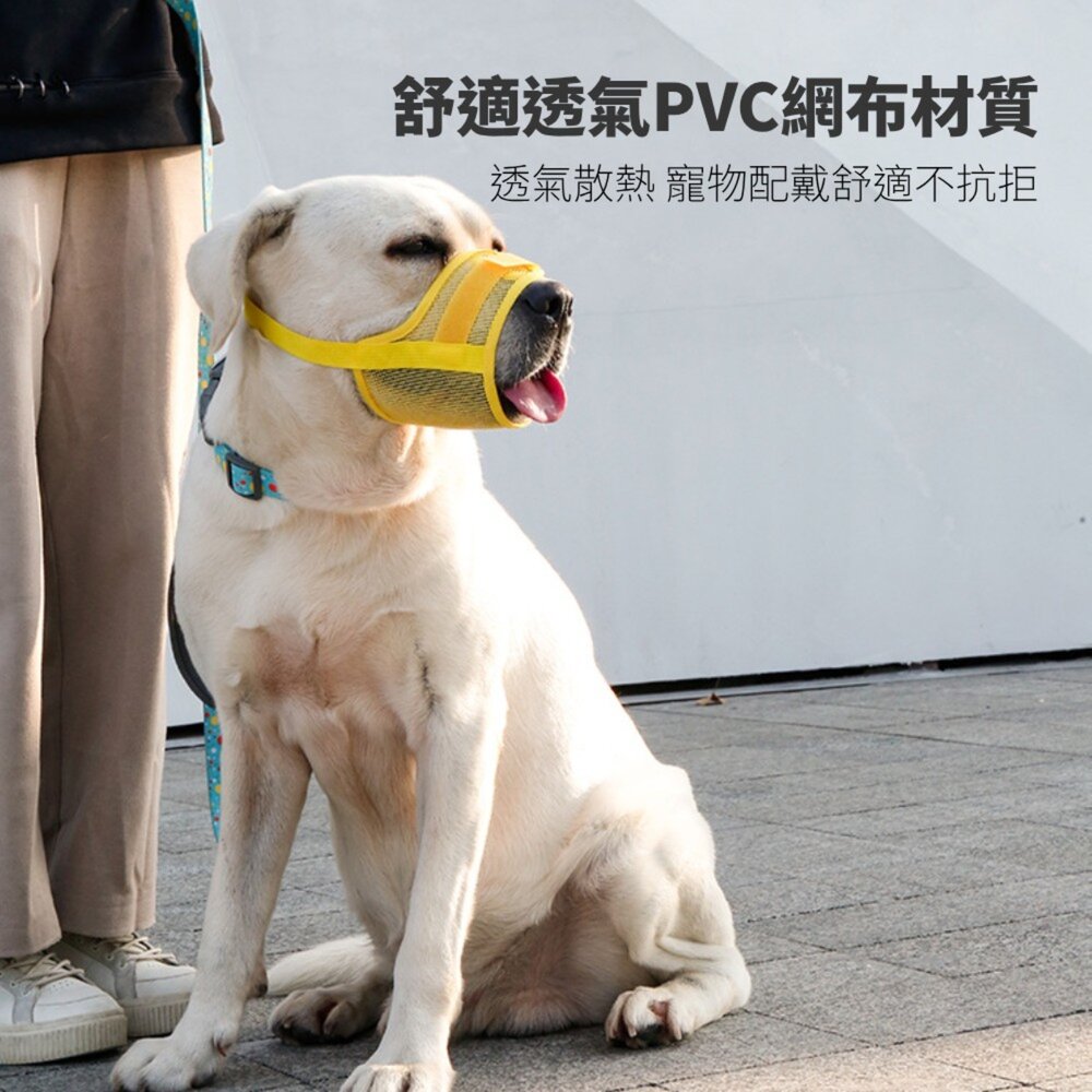 Petleha 寵物透氣嘴套 透氣嘴套 狗狗嘴罩 狗嘴套 可調節口罩 寵物口罩 寵物嘴套 網狀嘴套 狗狗嘴套毛掌櫃寵物店-圖片-2