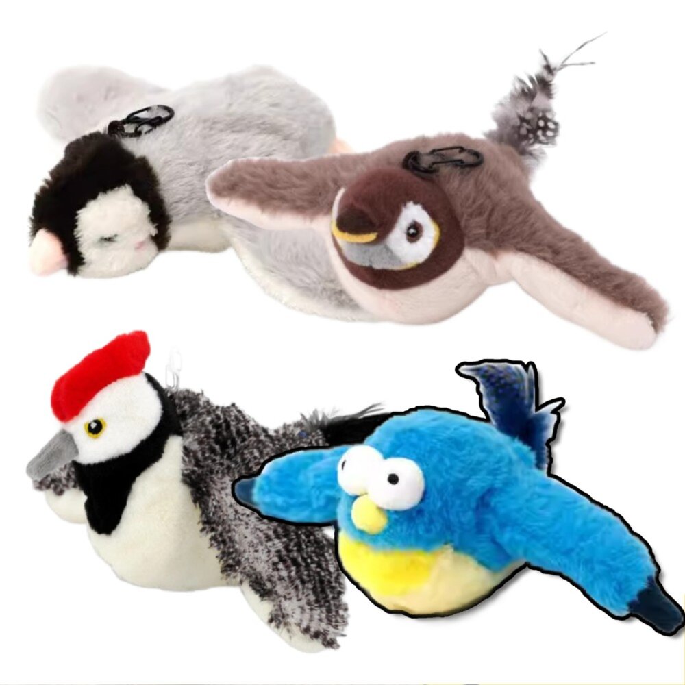 250503001052-抖抖鳥 電動玩具 寵物玩具 逗貓玩具 仿真玩具 逗貓棒替換頭 貓玩具 電動抖抖鳥 貓草包毛掌櫃寵物店