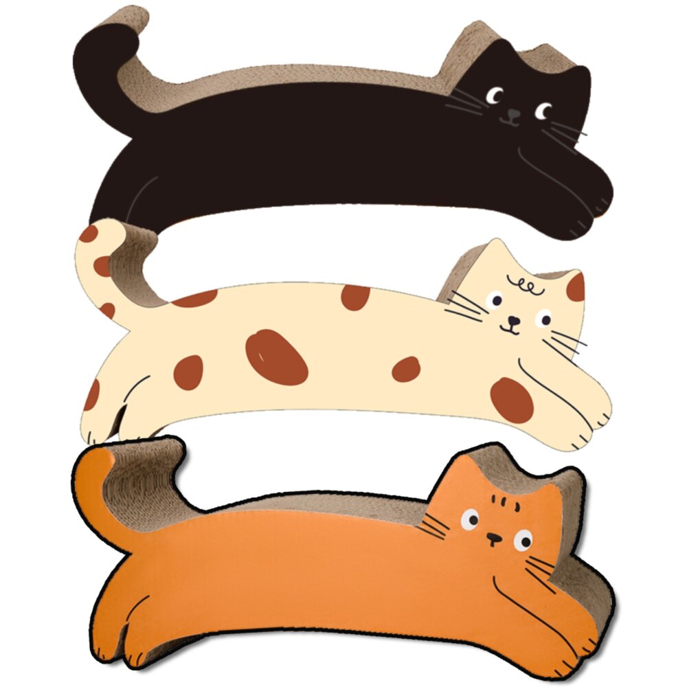 250618231135-跳躍貓貓抓板 瓦楞紙貓抓板 貓咪抓板 貓玩具 寵物玩具 貓咪磨爪神器 耐抓耐磨貓抓板 瓦楞抓板毛掌櫃寵物店