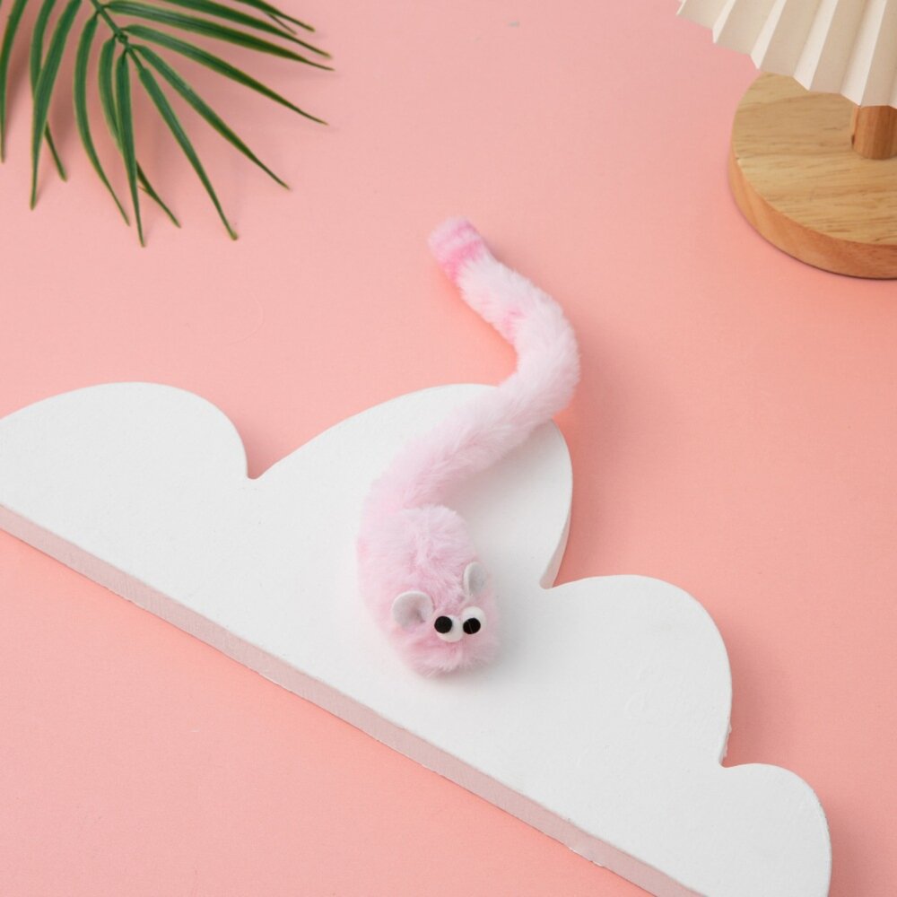 C2C貓薄荷 長尾巴老鼠 貓咪玩具 逗貓玩具 磨牙玩具 寵物玩具 貓薄荷玩具 彩色毛絨小老鼠 仿真老鼠毛掌櫃寵物店-圖片-5