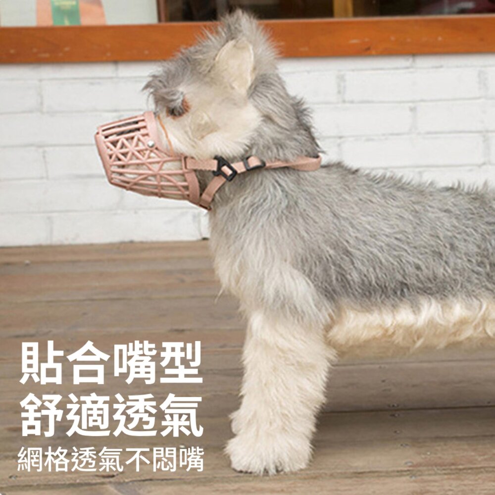 嘴套 寵物嘴套 狗嘴套 透氣嘴罩 防咬防叫嘴套 防誤食 可調節口罩 寵物口罩 狗狗口罩毛掌櫃寵物店-圖片-4