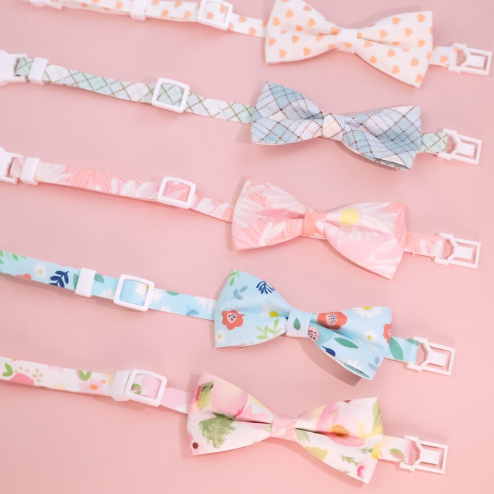 FZ 領結花朵 貓項圈 寵物項圈 安全扣項圈 貓項圈 貓咪項圈 狗項圈 小型犬項圈 可調節項圈 領結項圈 多款式毛掌櫃寵-圖片-1