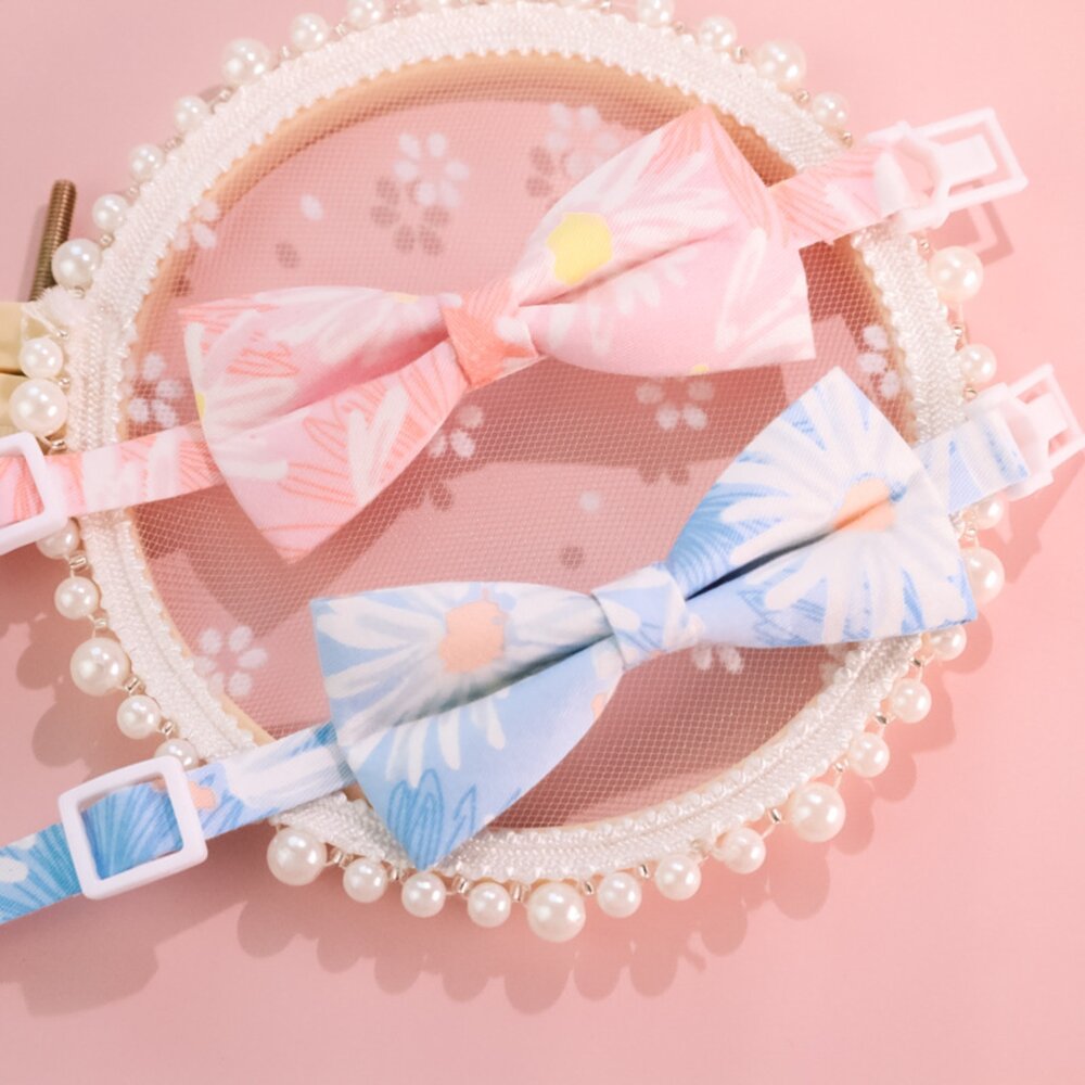 FZ 領結花朵 貓項圈 寵物項圈 安全扣項圈 貓項圈 貓咪項圈 狗項圈 小型犬項圈 可調節項圈 領結項圈 多款式毛掌櫃寵-圖片-2