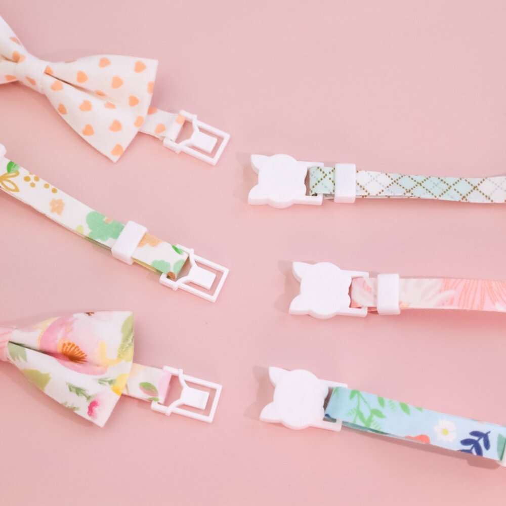 FZ 領結花朵 貓項圈 寵物項圈 安全扣項圈 貓項圈 貓咪項圈 狗項圈 小型犬項圈 可調節項圈 領結項圈 多款式毛掌櫃寵-圖片-3