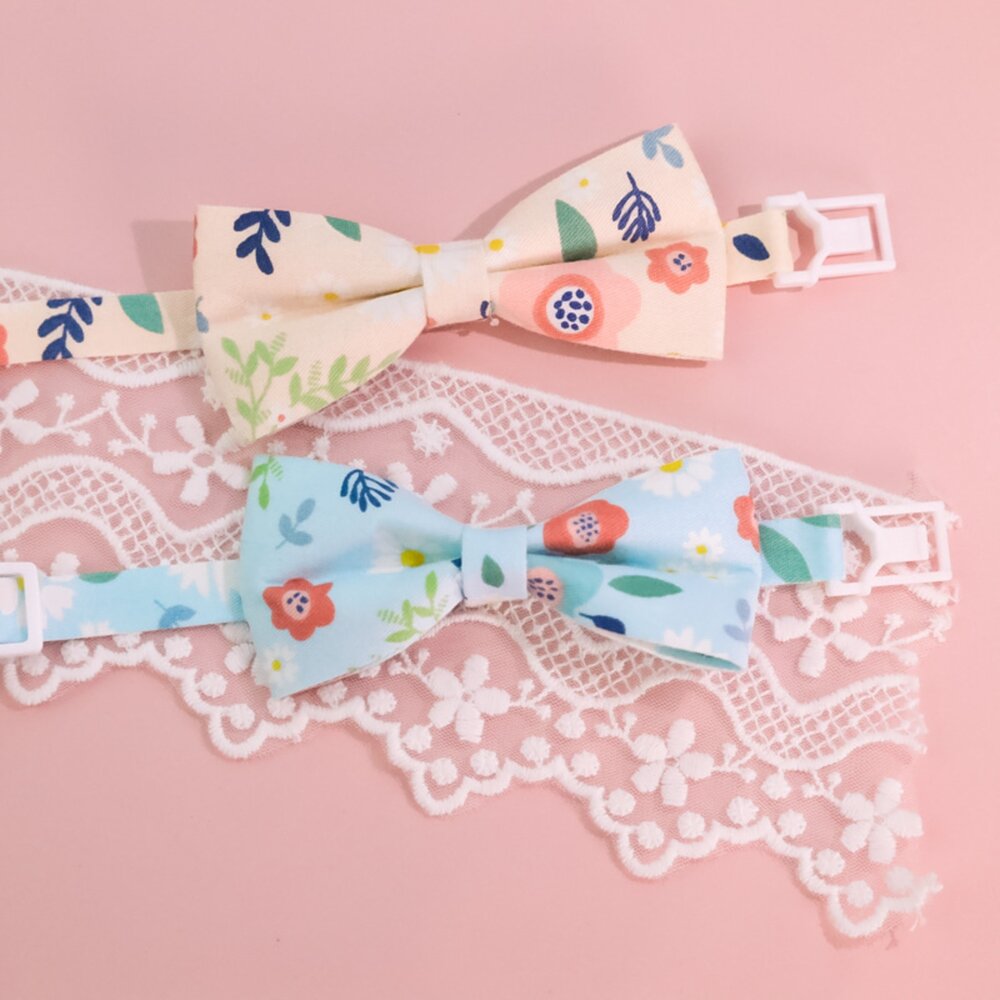 FZ 領結花朵 貓項圈 寵物項圈 安全扣項圈 貓項圈 貓咪項圈 狗項圈 小型犬項圈 可調節項圈 領結項圈 多款式毛掌櫃寵-圖片-4