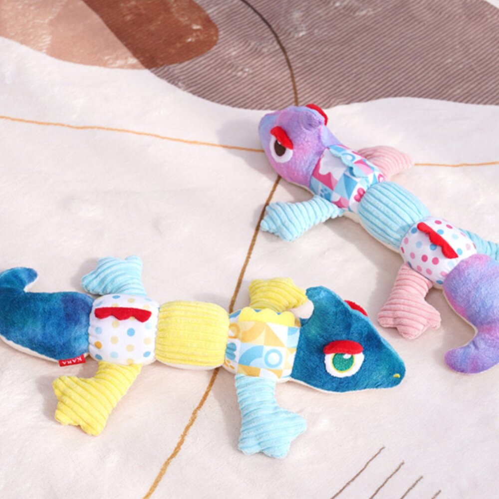 卡啦酷寵 變色龍 狗狗發聲玩具 寵物玩具 狗玩具 幼犬 磨牙玩具 啾啾玩具 毛絨狗玩具毛掌櫃寵物店-圖片-6